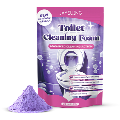 FlushCleanse foaming toilet powder in action
